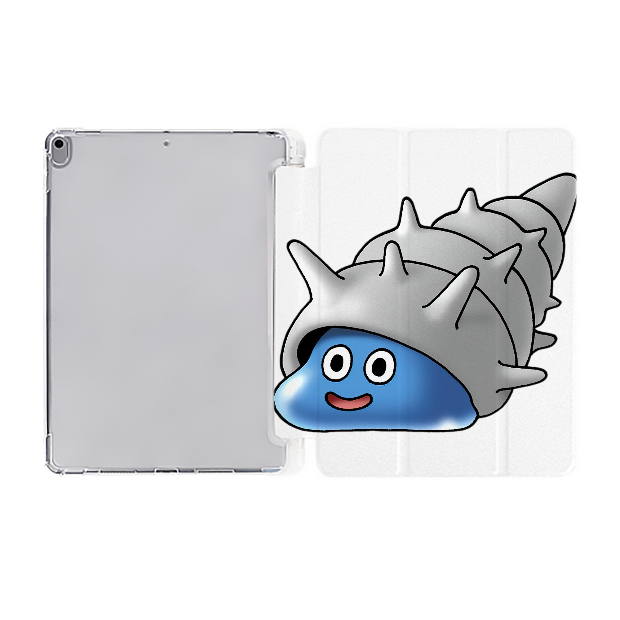 （画像用） ドラゴンクエスト Doragon Kuesuto Dragon Quest IPad ケース ペン収納付き 三つ折りスタンド PUレザー×シリコン 対応機種9.5/10.5/10.9インチ